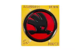 Емблема червона 5JA853621 (89 мм) для Тюнінг Skoda