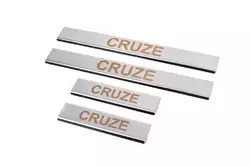 Накладки на пороги V1 (4 шт., Carmos) для Chevrolet Cruze 2009-2015 рр
