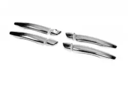 Накладки на ручки OmsaLine (4 шт, нерж) для Peugeot 3008 2016-2024 рр