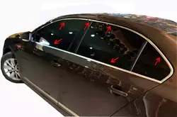 Повна окантовка вікон (12 шт., нерж.) Carmos - Турецька сталь для Volkswagen Jetta 2011-2018 рр