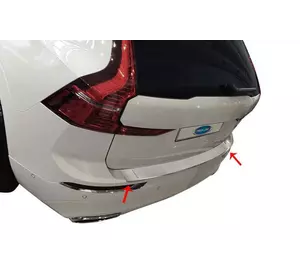 Накладка на задній бампер (нерж.) для Volvo XC60 2017-2024 рр