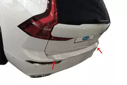 Накладка на задній бампер (нерж.) для Volvo XC60 2017-2024 рр