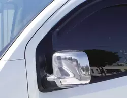 Накладки на дзеркала повні (2 шт., нерж) Carmos - Хромований пластик для Peugeot Bipper 2008-2024 рр