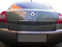 Хром планка над номером (SD, нерж) для Renault Megane II 2004-2009 рр