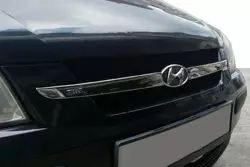 Накладки на решітку радіатора (2 част., Нерж.) для Hyundai Getz