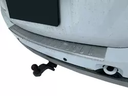Накладка на задній бампер Carmos V1 з загином (нерж.) для Dacia Duster 2008-2018 рр