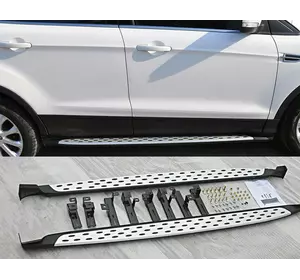 Бокові пороги OEM-V2 (2 шт., алюміній) для Ford Kuga/Escape 2013-2019 рр