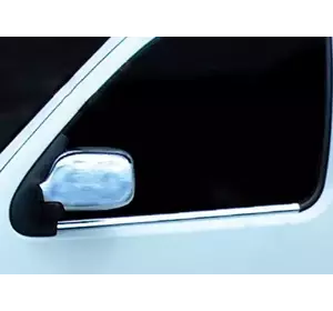 Зовнішня окантовка вікон (2 шт., нерж.) OmsaLine - Італійська нержавійка для Renault Kangoo 1998-2008 рр