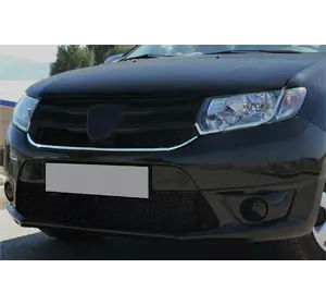 Накладка під решітку (1 шт, нерж.) для Dacia Sandero 2013-2020 рр