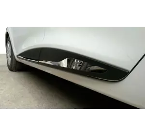 Молдинг дверної прямий (4 шт, нерж) Хром для Renault Clio IV 2012-2019 рр