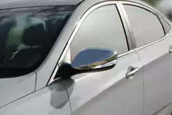 Накладки на дзеркала без повторювача (2 шт., нерж.) для Hyundai Elantra 2011-2015 рр