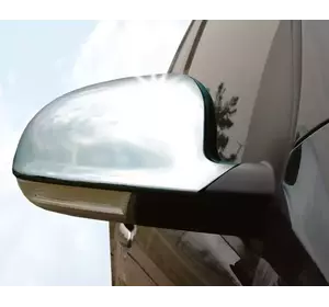 Накладки на дзеркала (SW, шт, нерж.) Carmos - Турецька сталь для Volkswagen Golf 6