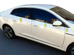 Нижня окантовка вікон (Sedan, 6 шт, нерж) Carmos - Турецька сталь для Renault Megane IV 2016-2022 рр