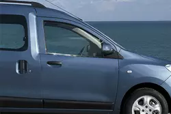 Окантовка вікон (2 шт., нерж.) OmsaLine - Італійська нержавійка для Dacia Dokker 2013-2022 рр