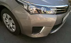 Накладки на противотуманки (2013-2016, нерж.) для Toyota Corolla рр
