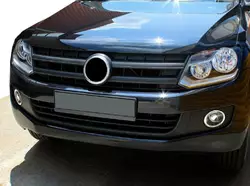 Накладки на протитуманні фари 2010-2012 (2 шт, нерж) для Volkswagen Amarok рр