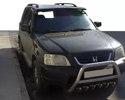 Козирьок на лобове скло (чорний глянець, 5мм) для Honda CRV 1996-2001 рр