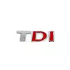 Напис TDI (косою шрифт) T - хром, DI - червона для Volkswagen Golf 6