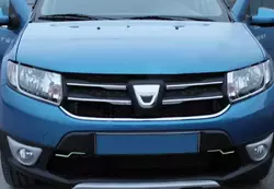 Накладки на решітку `варіант 1` (4 шт., нерж.) для Dacia Sandero 2013-2020 рр