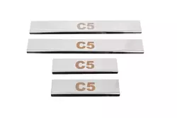 Накладки на пороги Carmos V1 (4 шт, нерж.) для Citroen C-5 2008-2017 років