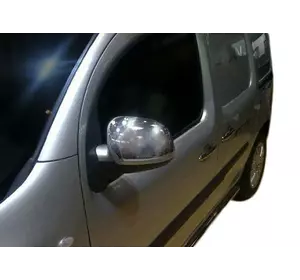 Накладки на дзеркала 2013-2019 (2 шт, нерж) OmsaLine - Італійська нержавіюча сталь для Renault Kangoo рр