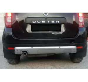 Накладка на задній бампер (ABS, сіра) для Dacia Duster 2008-2018 рр