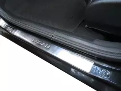 Накладки на пороги OmsaLine (4 шт., нерж.) для Renault Logan MCV 2005-2013 рр