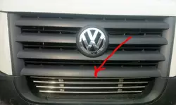 Решітка в бампер (нерж) для Volkswagen Crafter 2006-2017рр