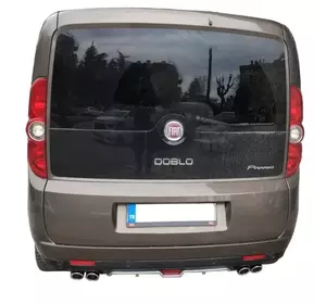 Накладка на задній бампер (під фарбування) для Fiat Doblo II 2010-2022 рр