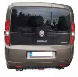 Накладка на задній бампер (під фарбування) для Fiat Doblo II 2010-2022 рр