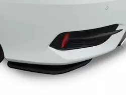 Флап накладки на задній бампер (2 шт, чорні) для Honda Civic Sedan X 2016-2021 рр