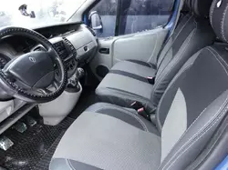 Авточохли (кожзам і тканина, Premium) Передні сидіння 1 та 1 для Renault Trafic 2001-2015 рр