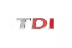 Напис TDI (під оригінал) T-хром, DI-червона для Volkswagen Passat B8 2015-2024 рр
