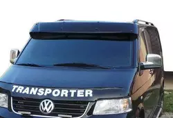 Козирьок на лобове скло (чорний глянець, 5мм) для Volkswagen T5 Transporter 2003-2010 рр