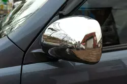 Накладки на дзеркала (2 шт., нерж) OmsaLine - Італійська нержавійка для Toyota Land Cruiser Prado 120