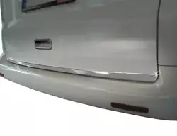 Кромка багажника (нерж.) OmsaLine, Двері ляда - вгору відкривається для Volkswagen T5 2010-2015 рр