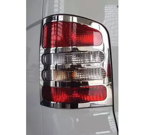 Накладки на стопи (2 шт., нерж) 1 двері, OmsaLine - Італійська нержавейка для Volkswagen T5 2010-2015 рр