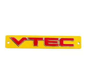 Напис VTEC червоний з хром (110мм на 15мм) для Тюнінг Honda
