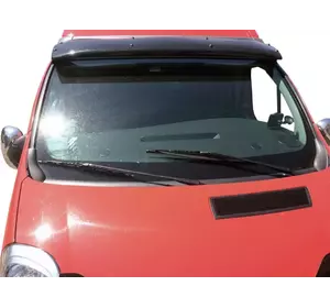 Козирьок на лобове скло (чорний глянець, 5мм) для Renault Trafic 2001-2015 рр