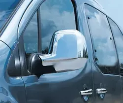Накладки на дзеркала (2 шт, пласт) OmsaLine для Peugeot Partner/Rifter 2019-2024 рр