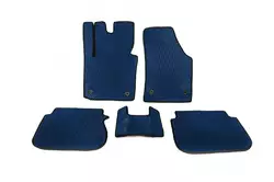Килимки EVA (Синій) 5 шт, передні та задні (стандарт, 1 зсувні двері) для Volkswagen Caddy 2004-2010 рр
