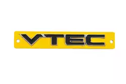 Напис VTEC чорний з хром (110мм на 15мм) для Тюнінг Honda
