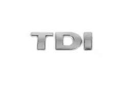 Напис Tdi Під оригінал, Всі букви хром для Volkswagen T5 Caravelle 2004-2010 рр