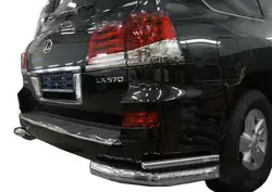 Задні подвійні куточки (нерж) для Lexus LX570/450d