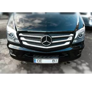 Накладки на решітку (2013-2024, нерж.) OmsaLine - Італійська нержавійка для Mercedes Sprinter W906 рр