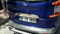 Планка над номером (нерж) OmsaLine - Італійська нержавійка для Ford Courier 2014-2023 рр