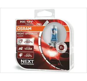 Лампа головного світла Osram H4 60/55W Night Breaker Laser -2024150% 64193NBL150 для Універсальні товари