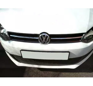 Накладки на решітку HB (2009-2013, 2 шт, нерж) для Volkswagen Polo рр