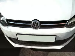 Накладки на решітку HB (2009-2013, 2 шт, нерж) для Volkswagen Polo рр