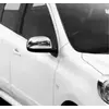Накладки на дзеркала (2 шт., нерж) Carmos - Турецька сталь для Nissan Micra K13 2011-2016рр